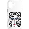 Bahaa's Tee Custodia per iPhone 16 Abstract Modern Woman Face Eyes Art Illustration Graphic