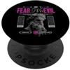 God's World Grafica sulla fede dello streetwear urbano cristiano di Fear No Evil PopSockets PopGrip Adesivo