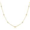 MARLION JEWELS Collana Lunga Intarsio Zirconia Cubica - Catenina Argento 925 Donna