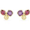 Swarovski Imber Orecchini A Bottone, Tagli Misti, Multicolore, Finitura Oro 18 Carati