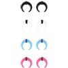 ZS 4 Paia Acrilico Septum Pincher Tapers, 14G 12G 10G 8G 6G 4G 2G 0G 00G Anello Naso Septum Bufalo Espansore per Stretching Piercing dell'Orecchio Naso (8g(3mm))
