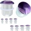 ZS 1 Paio Dilatatore Piercing Singoli Vetro, 6g - 9/16 Dilatatori Auricolari Orecchino Piercing Ear Stretch Expanders Per Donna Uomo Blu viola verde (Viola,1g(7mm))