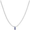 Generic Colla Donna Marlù 31CN0001-B Sparkles in Acciaio Snake Silver con Zircone Blu