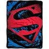 Northwest DC Comics Superman, Super Rip Shield Micro Raschel, Coperta da 116,8 x 152,4 cm, Multicolore, 1 Pezzo