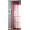 Gardinenbox Tenda trasparente con occhielli Uni, 245 x 140 cm (altezza x larghezza), colore bordeaux, per soggiorno, soggiorno, 20332-cn