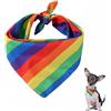 DAJUXIN Rainbow Bandane per cani, traspiranti, triangolari, per animali domestici di piccola e media taglia, accessori per costumi, in cotone, multicolore, 65 x 48 cm