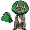 PUZAUKAL Collare Elisabettiano Cane Morbido, Collari Protettivi Per Cani | Collare Elisabettiano Antileccamento per Cani e Gatti, Bulldog Francese, Post-operatorio, Taglie Grande Piccola, Verde S