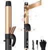 MogaWave Ricciacapelli automatico per capelli arricciacapelli rotativo per capelli lunghi, ferro arricciacapelli con schermo LCD, ampio diametro di 32 mm e rotazione a 360°, 140-220 °C