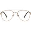 KoKoBin Vintage Occhiali da Lettura con Montatura in Metallo Stile Aviatore a Forma di Rana, Lenti Anti Luce Blu per Uomo e Donna, Occhiali da Computer (Oro, 3.5)