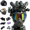 Generic Casco Tattico for Bambini con Maschera Occhiali Torcia e Modello NVG Finto
