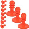 TOPPERFUN 10 Pezzi Cappello di Protezione per Asta Tenda e Asta Tenda da Sole in Plastica Rosso, per Campeggio e Outdoor, Anti-sfilamento del Telo