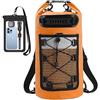 Einfach Draussen Zaino impermeabile da 30 l, con custodia per cellulare impermeabile, per sport acquatici, pesca, canottaggio, kayak, surf, rafting, regali, Colore: arancione., 30 Liter, sport