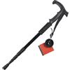 Ableholy Bastone da trekking pieghevole in alluminio, 53-110 cm, ammortizzante, colore: nero