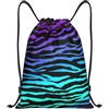 Kfjghhl Zaino con coulisse a righe zebrate viola blu verde mimetico borsa sportiva borsa da palestra borsa da palestra donna uomo bambini sport all'aperto, Nero , M, Vacanze