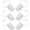minkissy 6 Pezzi Morsetto Portatile per Dischi con Cavo Metallico e Clip | Bianco, Plastica e Metallo, Clip Sospese Removibili, per Zaini e Cinture in Escursione o Campeggio