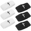 ibasenice 6 Pezzi Fasce per Bicipiti da Uomo in Spandex Antisudore e Antiscivolo, per Allenamenti di Boxing e Resistance Band Curls