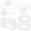 VANZACK Tappo in Silicone Bianco Anti-Goccia per Bottiglia, Facile da Installare, Riutilizzabile, Set per Uso Sportivo e Quotidiano