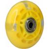 Wswqop Pattini in Linea Bambini Ruote Luminescenti Durature Cuscinetti a Basso Rumore Set Sostituzione Completo Facile Installazione Adatti a Notti Estive Tempo Libero Lungomare, Giallo, 69.3mm