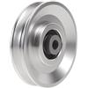 NUOBESTY Ruota Puleggia per Attrezzi Fitness 90mm in Lega di Alluminio | Ricambio per Macchina a Cavo, Finitura Argento, Uso su Power Rack e Squat Rack, Installazione Precisa
