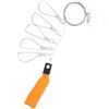 LALADEFIEE Clip Porta Pesce in Acciaio Inossidabile per Pesca Serratura Resistente e Fune da 5 Metri, per Pesca Subacquea e Kayak Rilascio Rapido