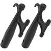 OKUMEYR Gancio Nautico Multifunzione in Nylon Nero, 2 Pezzi, 25, 4 Mm | Estremità di Ricambio per Imbarcazioni, Accessorio per Kayak e Dinghy, Uso Versatile in Emergenza