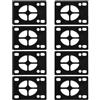 MAGICLULU 8 Pezzi Cuscinetti Smorzatori per Truck Skateboard 3mm Neri | Longboard e Cruiser Board, Riducono e Rumore, Formato 8,00x5,10x0,30cm