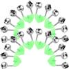 PACKOVE 50 Pezzi Campane da Pesca Clip Allarme Morso per Canna da Pesca e Canna da Mare Plastica e Rame Verde Compatte e Leggere