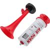 USHOBE Tromba Manuale Portatile Rossa 2 Pezzi per Sport e Barca | Segnale Udibile e Chiaro, Corpo in Plastica e Metallo, Formato Compatto per Uso in Emergenza
