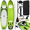 vidaXL SUP-Board-Set Aufblasbar Grün 300x76x10 cm
