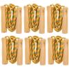 GRADENEVE 6 Pezzi Corda per Saltare con Manici in Legno per Fitness e Allenamento Corda Pesi per Salto Sportiva Adatta e Attività all Aperto Colore Casuale