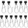 MAGICLULU 25 Pezzi Connettore a Spilla per Pesca Rinforzato in Metallo Nero