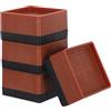 GATHINESS Blocchi di Sollevamento per 4 Pezzi Marrone Plastico