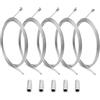 VVQWCY 5 cavi del cambio universali per bicicletta, 1,2 mm x 2100 mm, con 5 tappi terminali