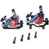 KUAWDON HB100 MTB Linea idraulica Colorata tirando Freni a Disco Auto Pieghevole Mountain Road Bike Line Pull Freno Olio(A Set)