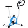 Xolmizyn Cyclette con trasmissione a cinghia, bicicletta da fitness compatta per casa, display LCD per consumo di calorie, tempo e velocità, bicicletta da fitness ergonomica, blu