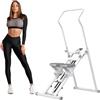 Generic Scalatore per palestra domestica, attrezzatura per esercizi verticali con monitor LCD, manubrio e pedali regolabili, sistema di allenamento cardio pieghevole