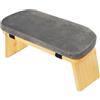 LOVIVER Sedile Meditazione Meditazione Sgabello Ginocchia Banco Meditazione Sedia Meditazione in Bambù con Cuscino Morbido Angolati Adatto a Meditazione, Grigio, 30 Senza Borsa