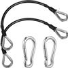 LABRIMP Cavo in Acciaio Inox 304 Nero con Moschettone per Macchina