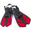 Fzaqwen da Nuoto Adulti Lunghe Regolabili Snorkeling con di Fissaggio Regolabile Spinta E Controllo ' Rivestimento in Gomma Adatte per Allenamento Tecnico , Rosso , S/MD