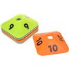 TOPBATHY 10 Pezzi Dischi Segnaposto Numerati 1-10 PE per Calcio e Basket | Bordo Quadrato a Petalo, Uso Indoor e Gioco in Casa, Marcature Chiare e Appoggio Stabile