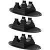 minkissy 3 Pezzi Supporto per Parcheggio Scooter da Terra in PC Nero | Garage e Bici, Superficie Antiscivolo, Design Salvaspazio e Uso Intuitivo