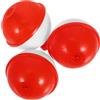 Beavorty 3 Pezzi Galleggiante da Pesca Rotondo 1,25 Pollici in ABS Rosso