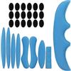 SOESFOUFU Imbottitura Casco Bici Blu in Spugna con Chiusura a Strappo | Set Ricambio per Ciclismo e Moto, Traspirante e Lavabile, Kit Cuscinetti per Interno