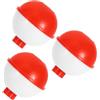 HANABASS 3 Pezzi Galleggiante da Pesca Rotondo 1,25 Pollici in ABS Rosso