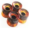 Wswqop 4 Pezzi Ruote Skateboard Ruote Pattino Longboard Rotelle Poliuretano 78A Montaggio Semplice per Rimpiazzo Rapido E Guida Scorrevole Adatte a Pista Parco Tempo Libero, Arancione Trasparente