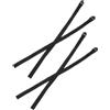 TOGEVAL 4 Pezzi Cinghia da Polso Regolabile per Bastoni da Sci e Trekking in Nylon Nero Design Confortevole e Resistente per Sci e Snowboard