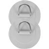 GCYEIDMA Toppa con Anello a D Maniglia in Acciaio Inossidabile da 2 Pezzi | Fibbia marina for canoa, kayak, adesivo adesivo antiruggine leggero da 6 cm