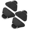 SAFIGLE 4 Pezzi Ganci a Forma di Triangolo per SUP e Canoa, Nero | Pvc e Acciaio Inox, Fissaggio Rapido e Rimozione Semplice, per Uso Outdoor e Sport Acquatici