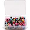 LIFKOME 100 Pezzi Occhi Artificiali da Pesca 8mm in Silicone per Esche | Set 8mm, Adesivi per Montaggio su Artificiali e Lavori Creativi, Effetto Realistico per Fly Tying Colore Casuale