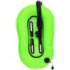 Wswqop Immersione in Nylon Compensatore di Galleggiamento Vescica Donut a Flusso Libero Compatibile con Piastra Posteriore Montaggio Posteriore con Tubo, Verde Fluorescente